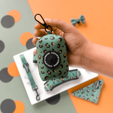 CocoPup Poo Bag Holder Khaki Leopard