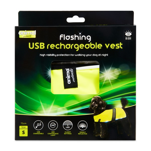 Animal Instincts Flashing Vest USB Rechargeable Small - Image 2