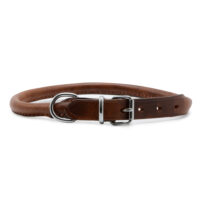 Ancol Timberwolf Brown Round Leather Collar Size 1