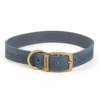 Ancol Timberwolf Blue Leather Collar Size 1