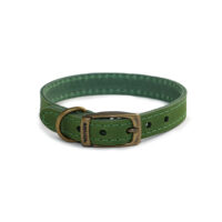 Ancol Timberwolf Green Leather Collar Size 8