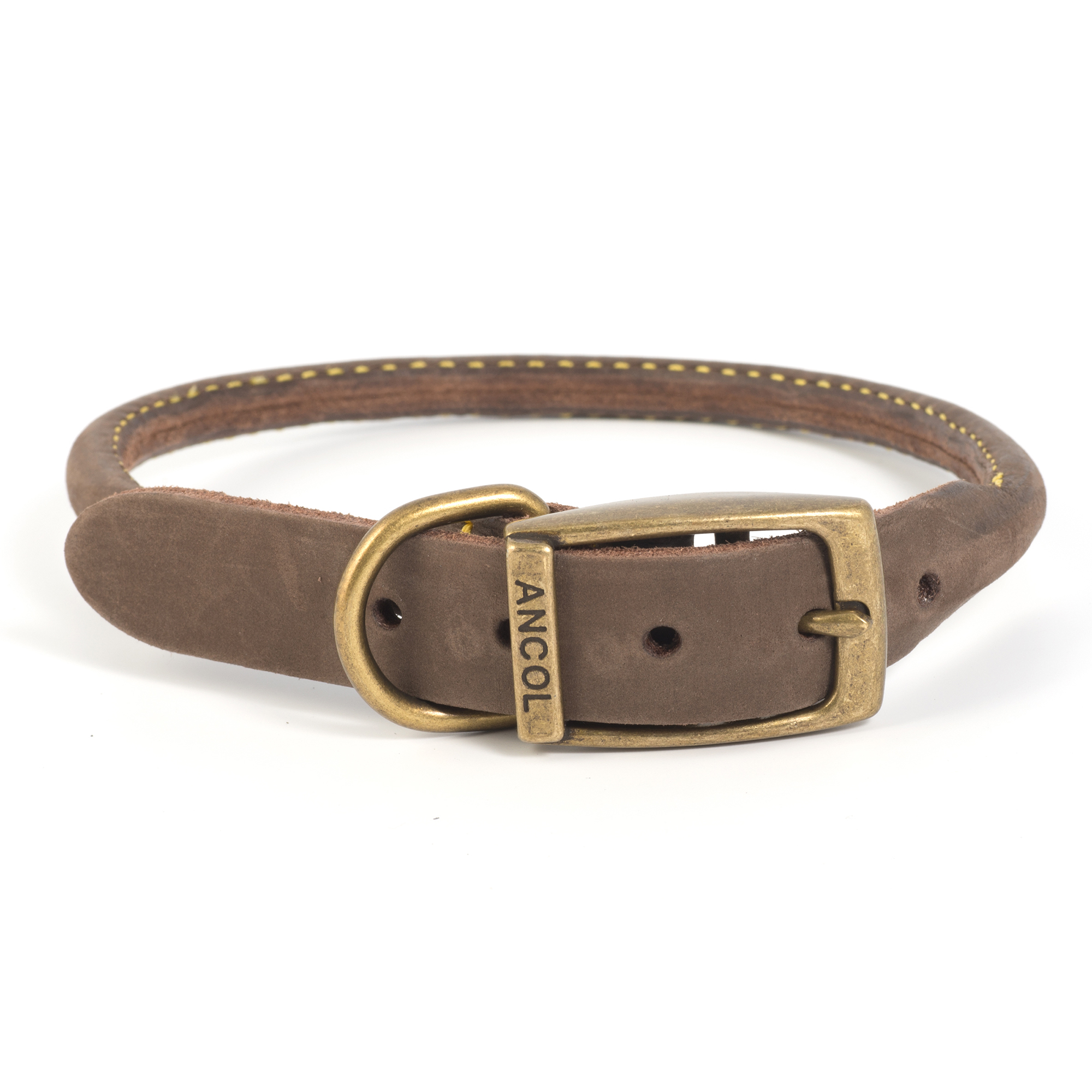 Ancol Timberwolf Sable Round Leather Collar Size 5