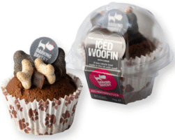 Vanilla Woofin With Carob Icing
