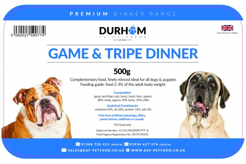 Durham Game & Tripe Dinner 500g