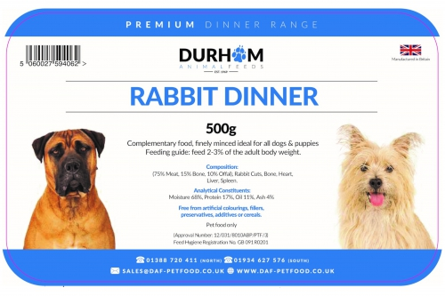 Durham Rabbit Dinner 500g