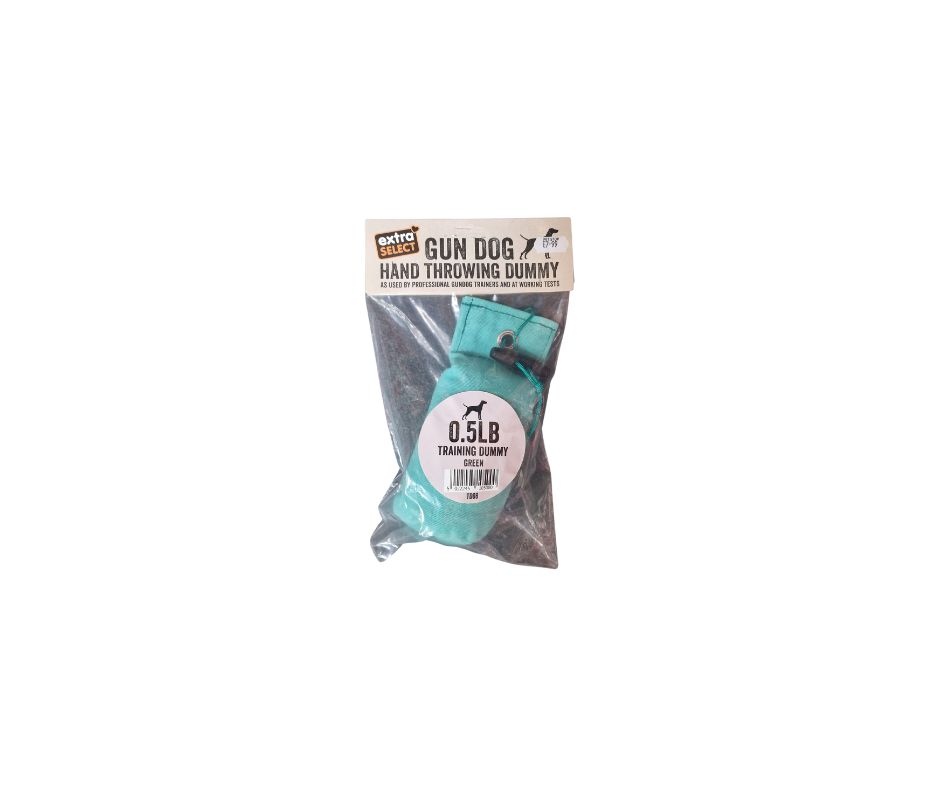 Extra Select Gun Dog Weighted Traing Dummy 1/2lb Green