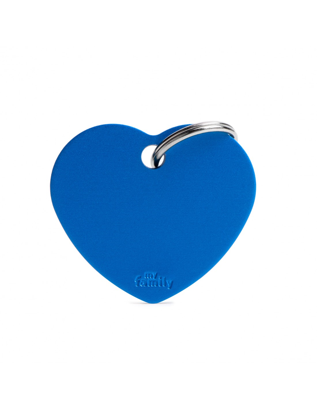 ID Tag Blue Heart Large