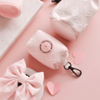 CocoPup Poo Bag Holder Baby Pink Hearts