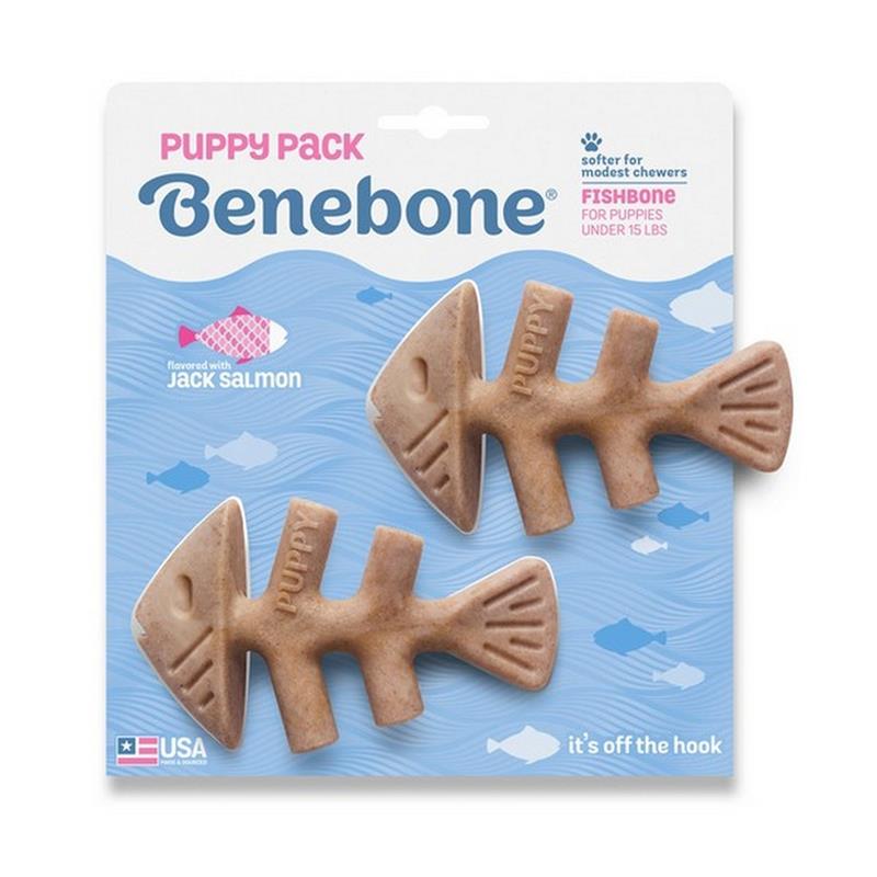 Benebone Puppy Fish Bone 2 Pack