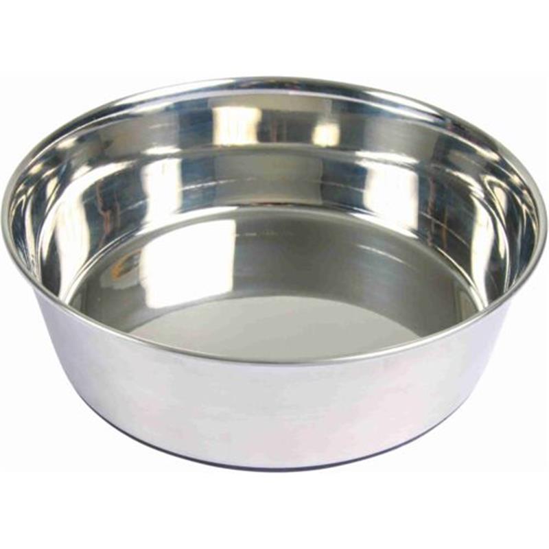 Trixie Stainless Steel Bowl Rubber Base 14cm