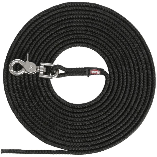 Trixie Tracking Long Line Round Black 20 Metre