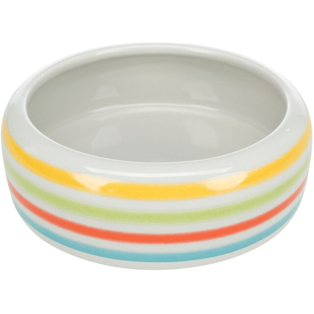 Trixie Rainbow Stripe Bowl With Lip 16cm