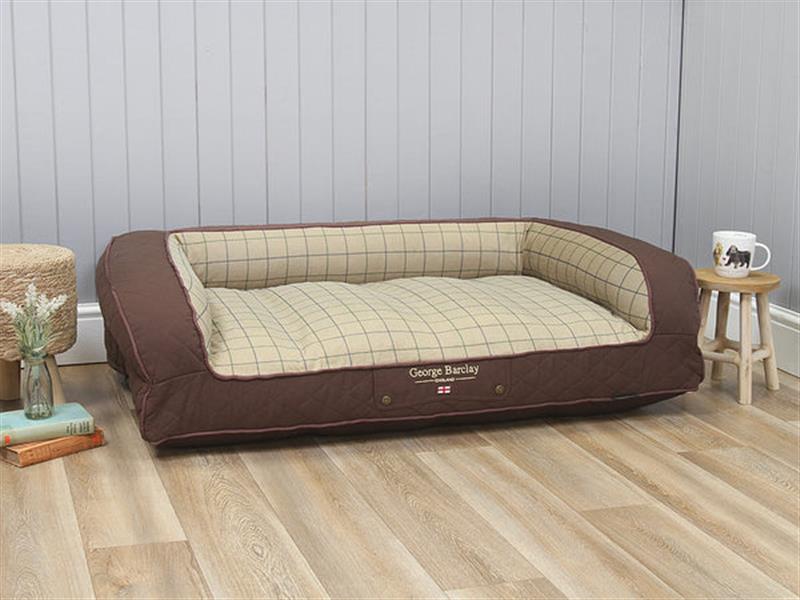 George Barclay Country Sofa Medium Chesnut Brown Memory Foam Particles