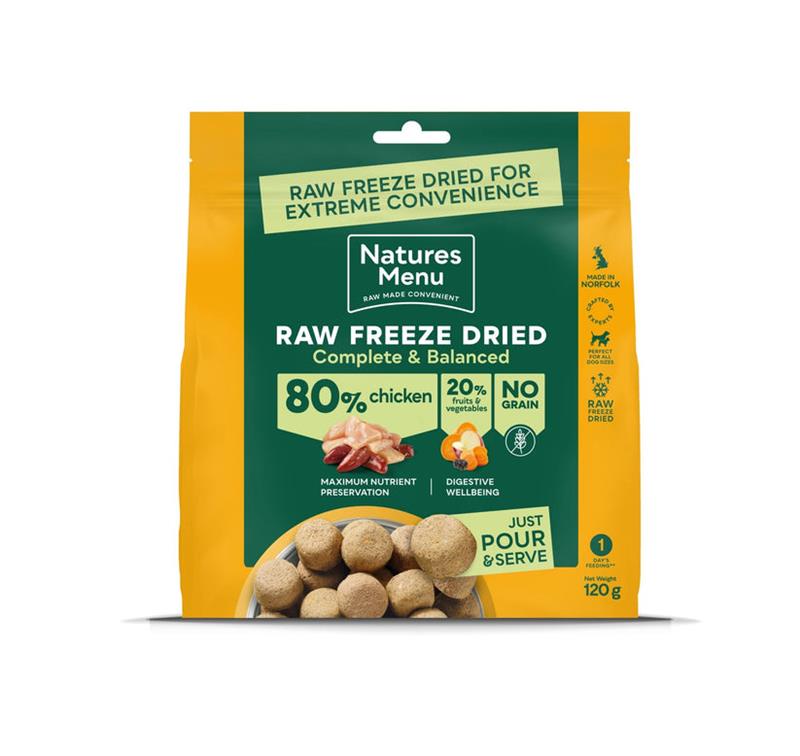 Natures Menu Freeze Dried Raw Food Chicken 120g