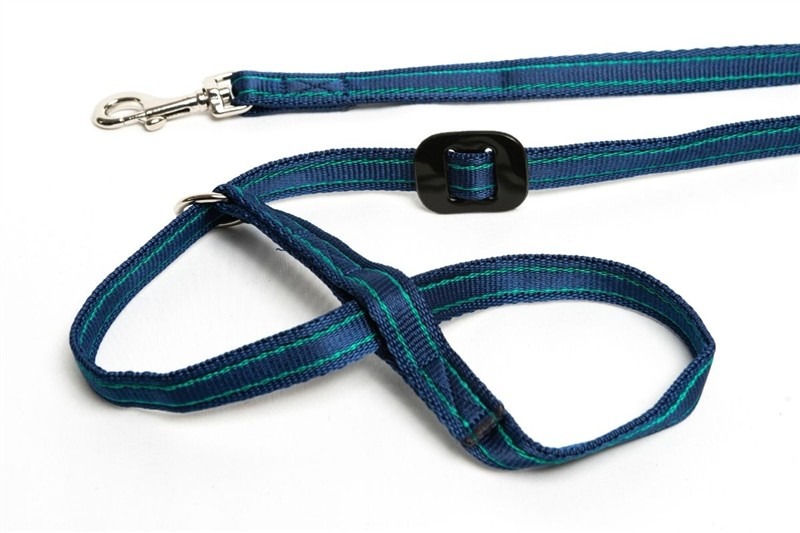 Gencon Clip To Collar Headcollar Navy & Jade Right Hand Side