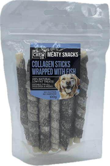 K9 Chew Co Fish Wrapped Collagen Sticks 100g