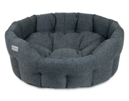 Earthbound Night Blue Banbury Round Bed Medium