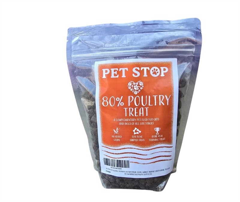 Pet Stop 80% Poultry Treats 500g