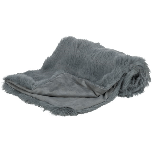 Trixie Elli Faux Fur Blanket Dark Grey 150cm