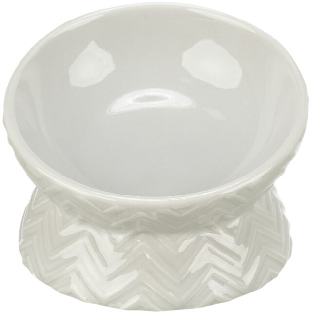 Trixie Raised Cat Bowl Zig Zag Pattern