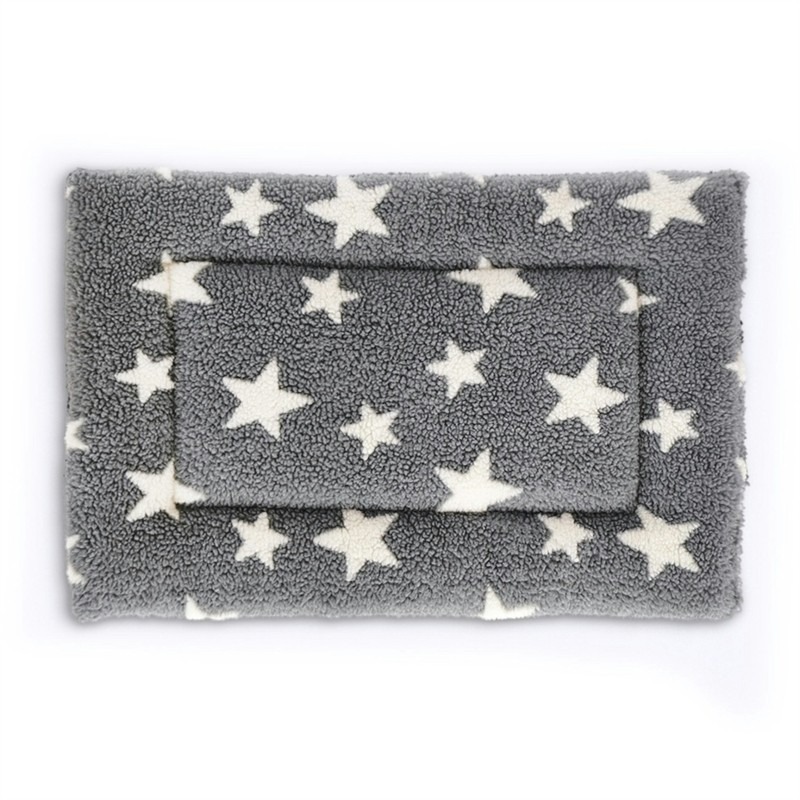 Vet Bed Crate Mat Grey & White Stars 122cm x 76cm