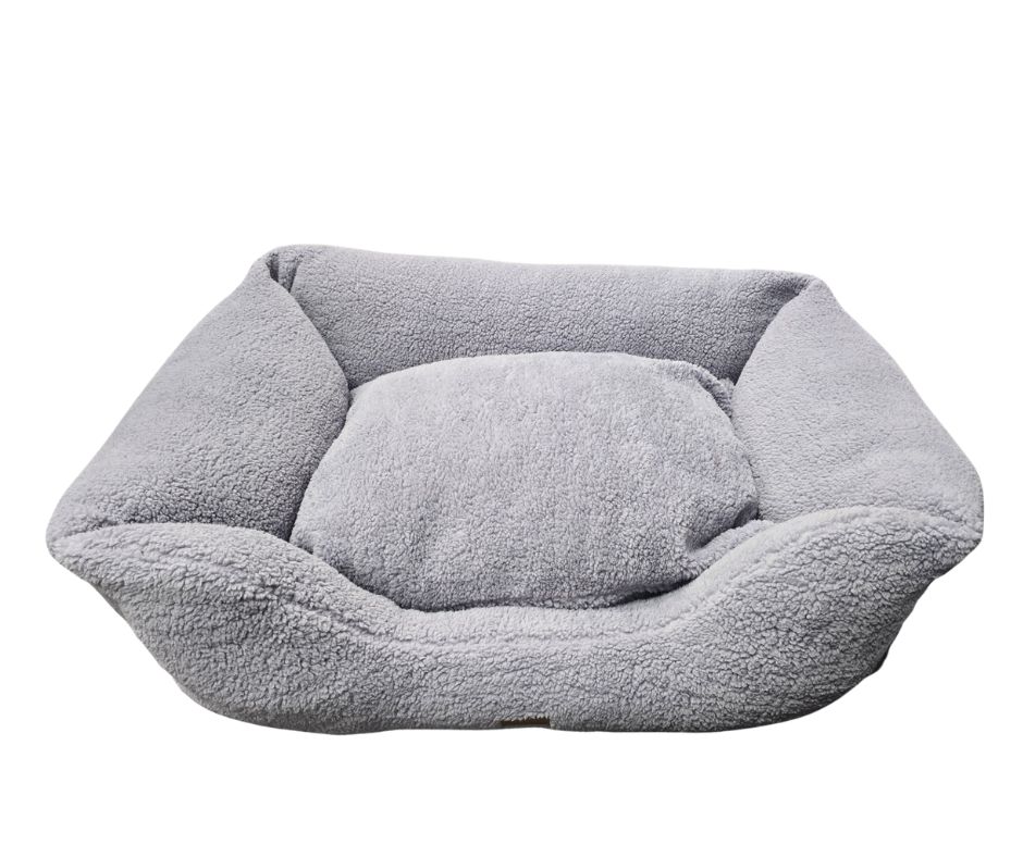 Hem & Boo Bed Fleece Rectangle Grey 80cm