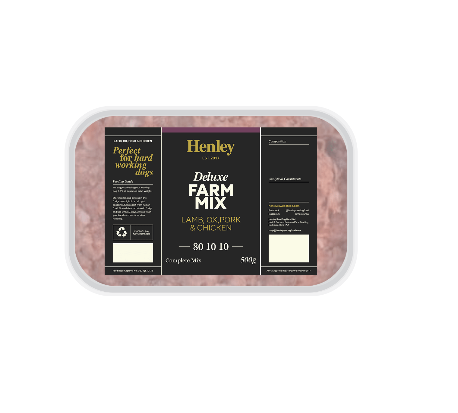 Henley Raw Deluxe Farm Mix 500g