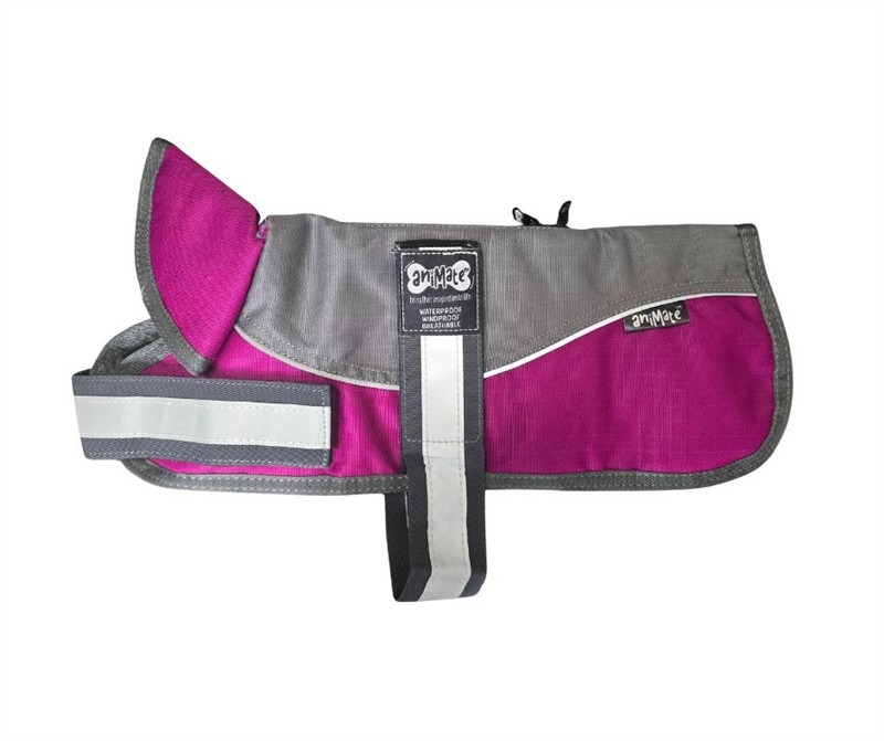Outhwaite Waterproof Padded Harness Coat Raspberry 22 Inch