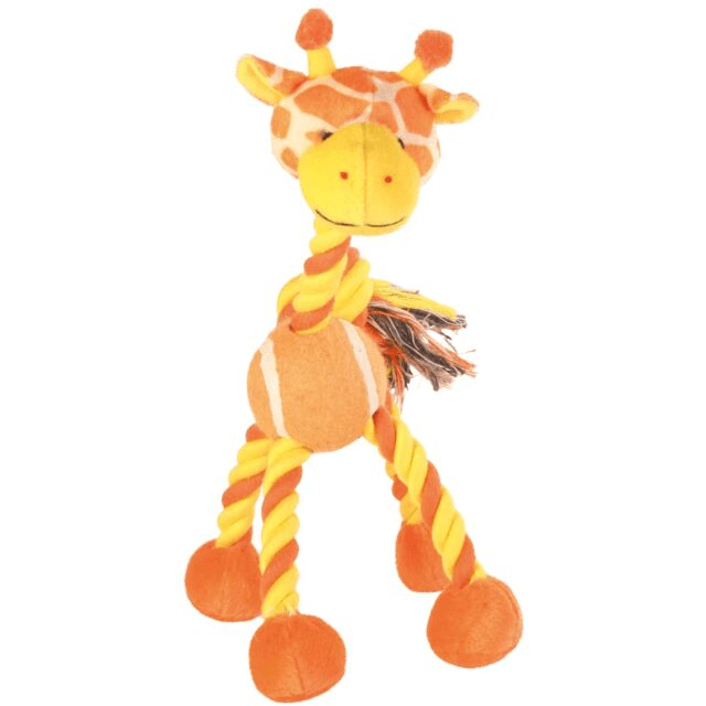 Trixie Plush Giraffe With Rope & Tennis Ball 28cm