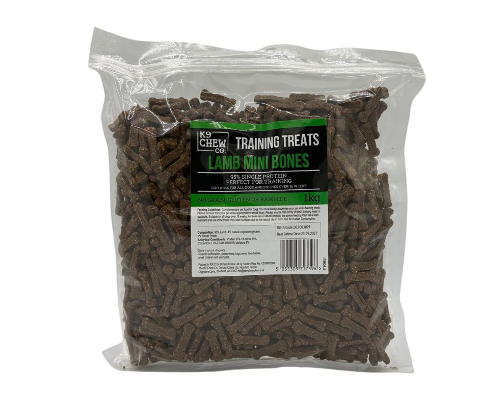 K9 Chew Co 95% Single Protein Lamb Mini Bones 1kg