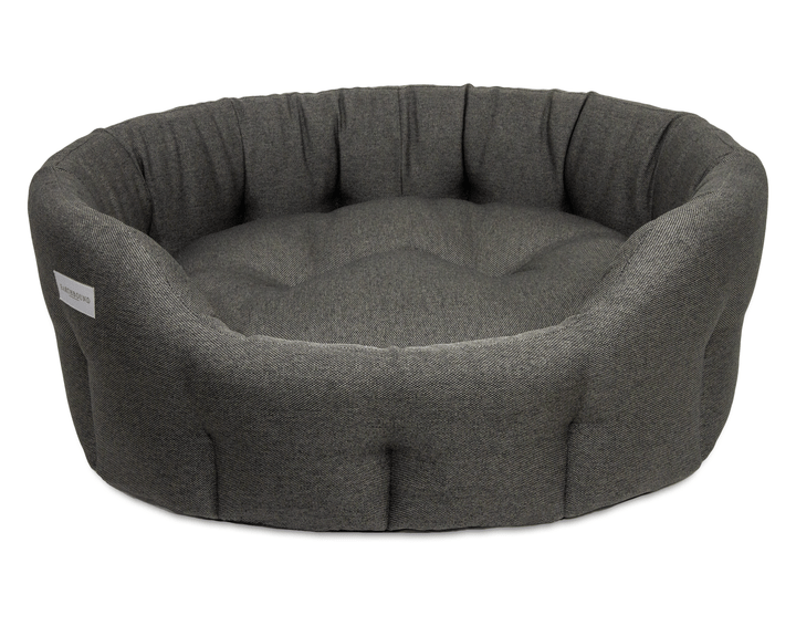Earthbound Round Bed Camden Pebble Grey Medium