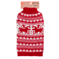 House Of Paws Christmas Jumper Reindeer Fairisle Small