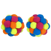 Tabby Patch Pom Poms 2 Pack