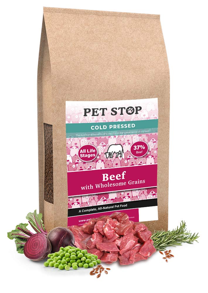 Pet Stop Cold Pressed Beef With Grain 12kg