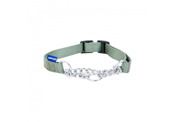 Ancol Obedia Check Collar 45cm-60cm Green - Pet Stop Market Deeping