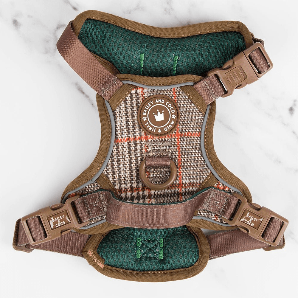 Bailey & Coco Trail & Glow Harness Heritage Plaid Large