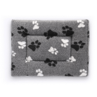 Vet Bed Crate Mat Black & White Paws 107cm x 71cm