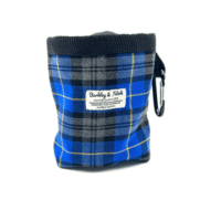 Barkley & Fetch Treat Bag Royal Blue Tartan