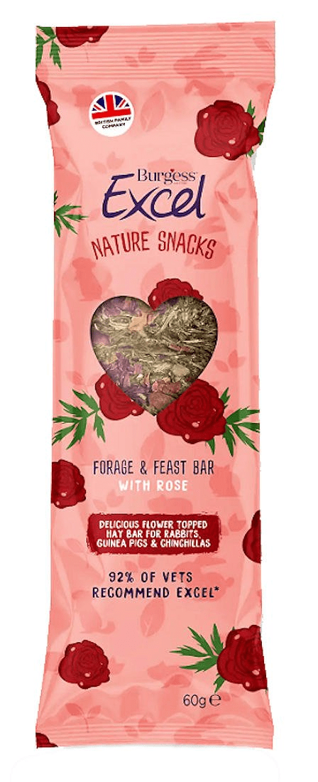 Excel Forage & Feast Bar Rose 60g