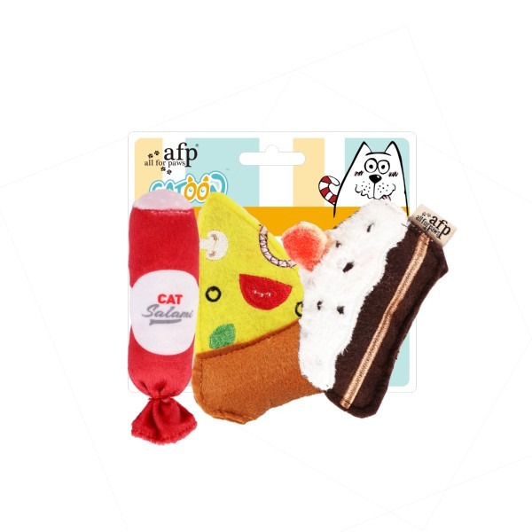 All For Paws Catoon Cat Toys Munchies 3 Pack