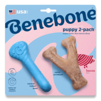 Benebone Puppy Wishbone & Rubber 2 Pack