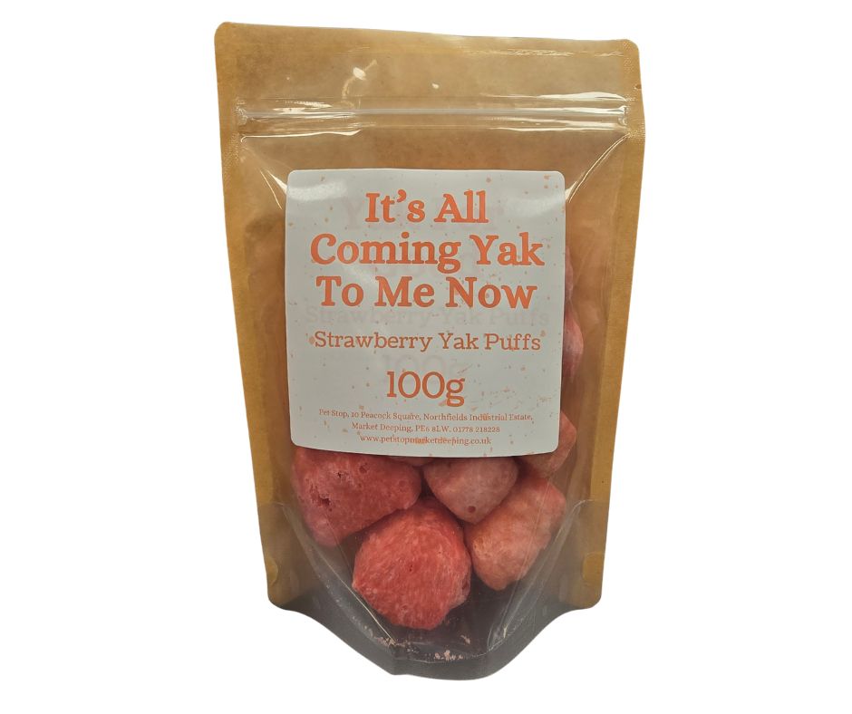 It's All Coming Yak To Me Now Strawberry Yak Puffs 100g