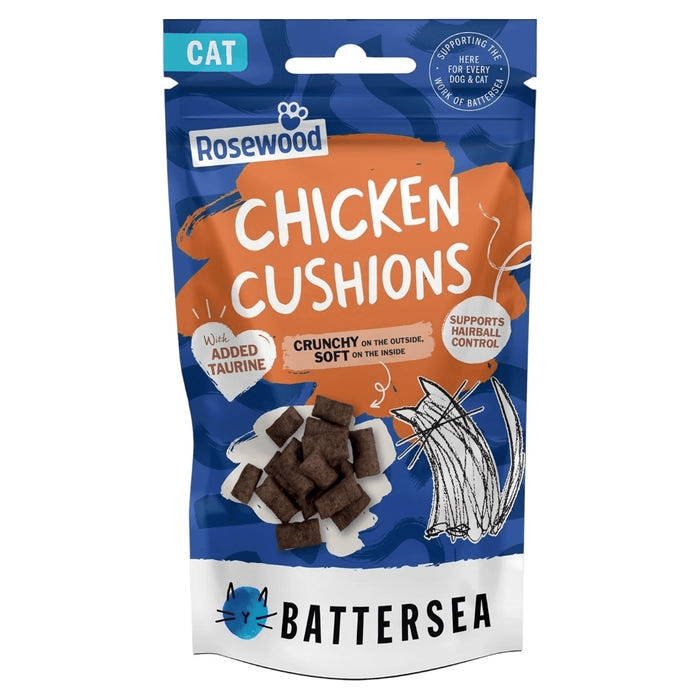 Rosewood Battersea Anti Hairball Chicken Cushions 60g