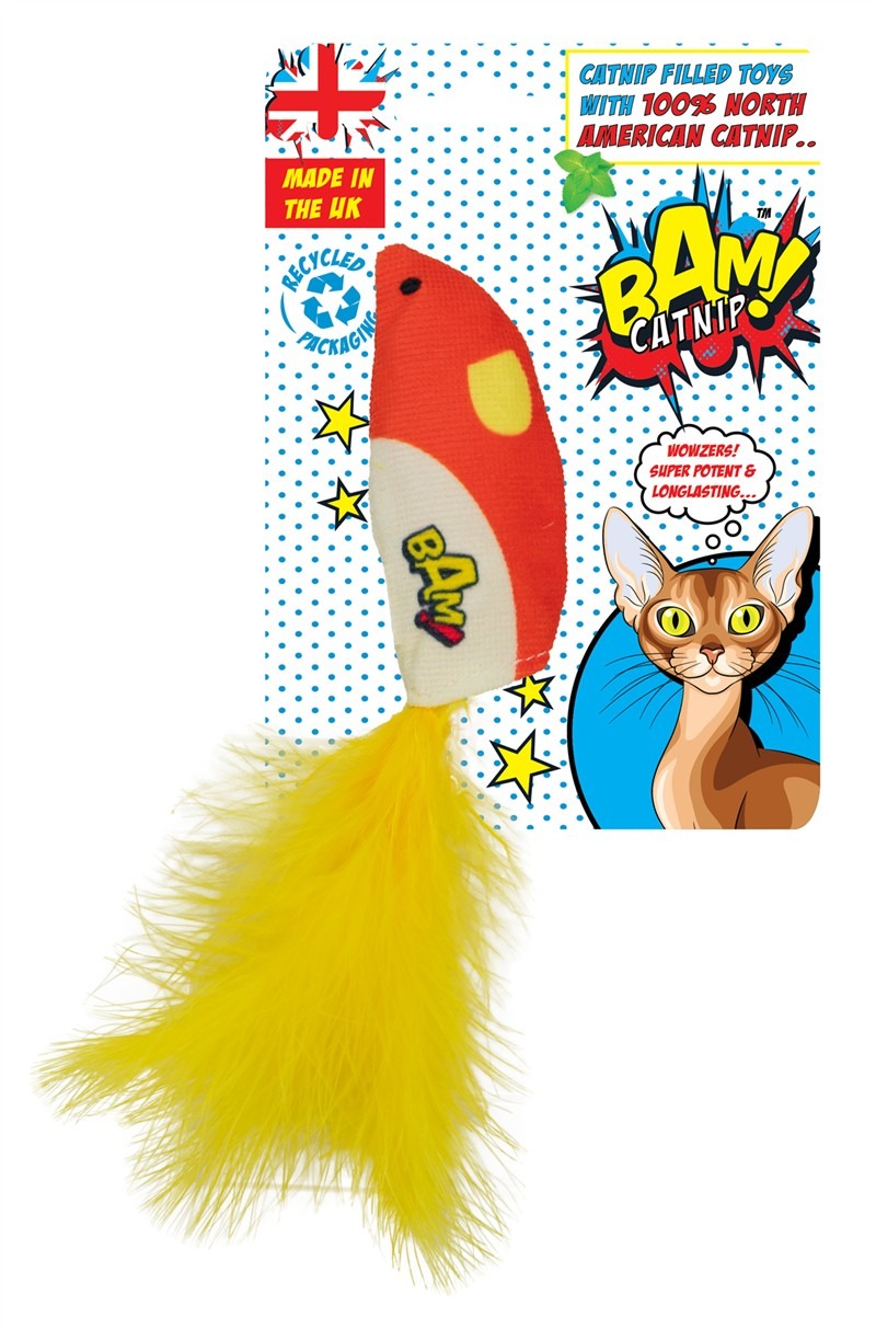 BAM! Catnip Feather Mouse - Image 2