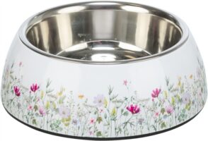 Trixie Floral Stainless Steel Bowl 450ml