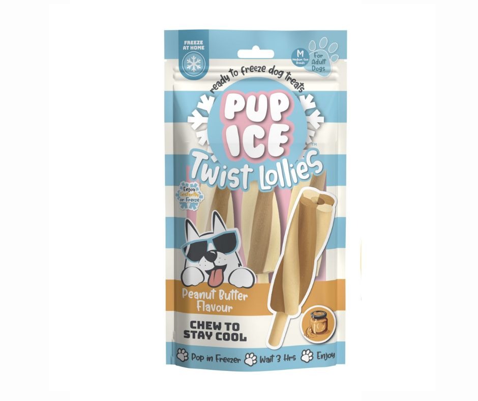 Pup Ice Peanut Butter Twist Lolly
